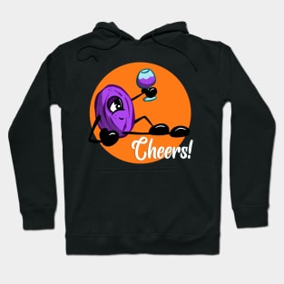 Cheers! Raisin Character Drinking Wine Hoodie